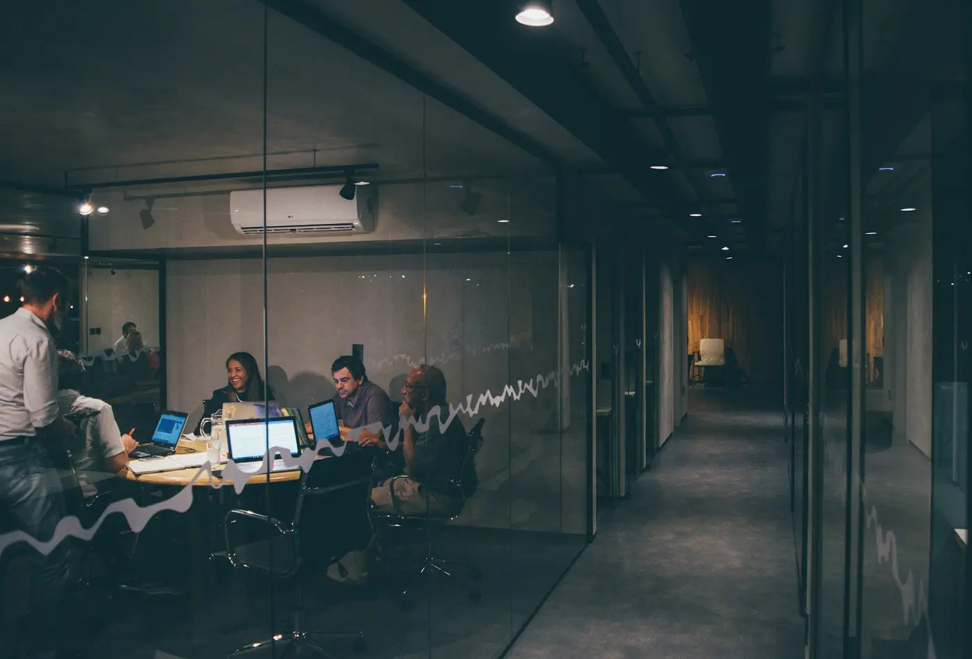 An engineering floor after hours