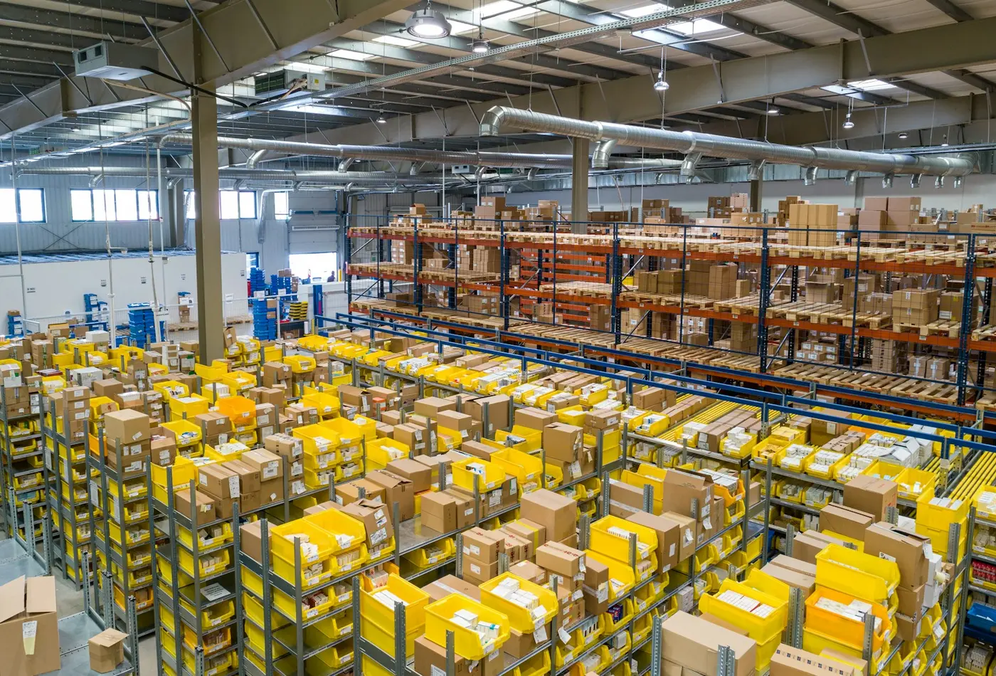 A warehouse floor mid-shift